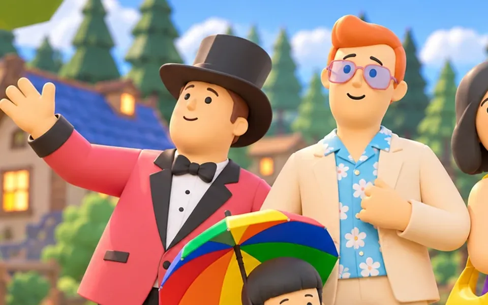 Personagens da Ilha.gg com roupas e estilos diferentes